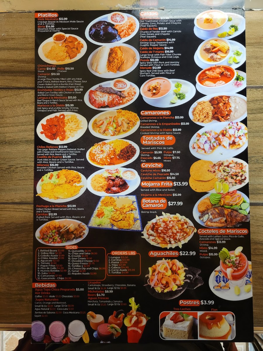 Menu El Tequila Sunrise Mexican Restaurant And Bar-3