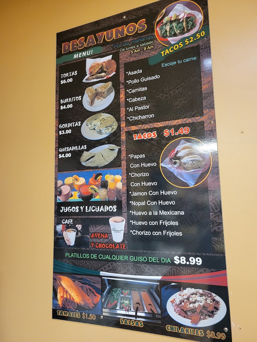 Menu El Tequila Sunrise Mexican Restaurant And Bar-6